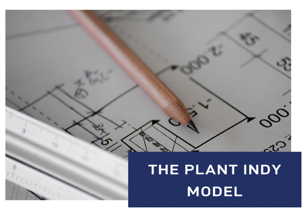 One hand gently supporting another, representing Plant Indy's commitment to supportive, non-controlling leadership partnership.